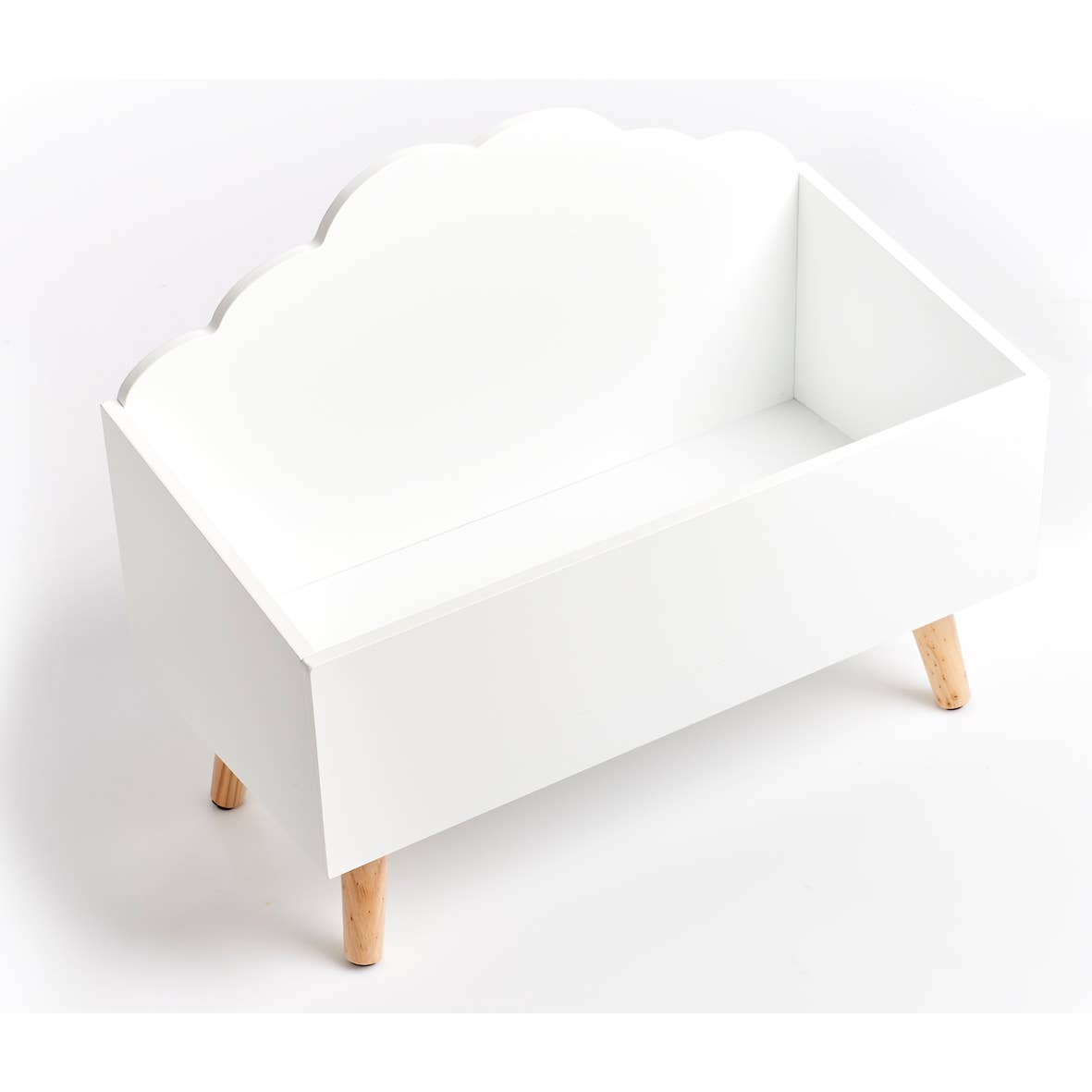 Children's storage chest 'Cloud', MDF/pine, white