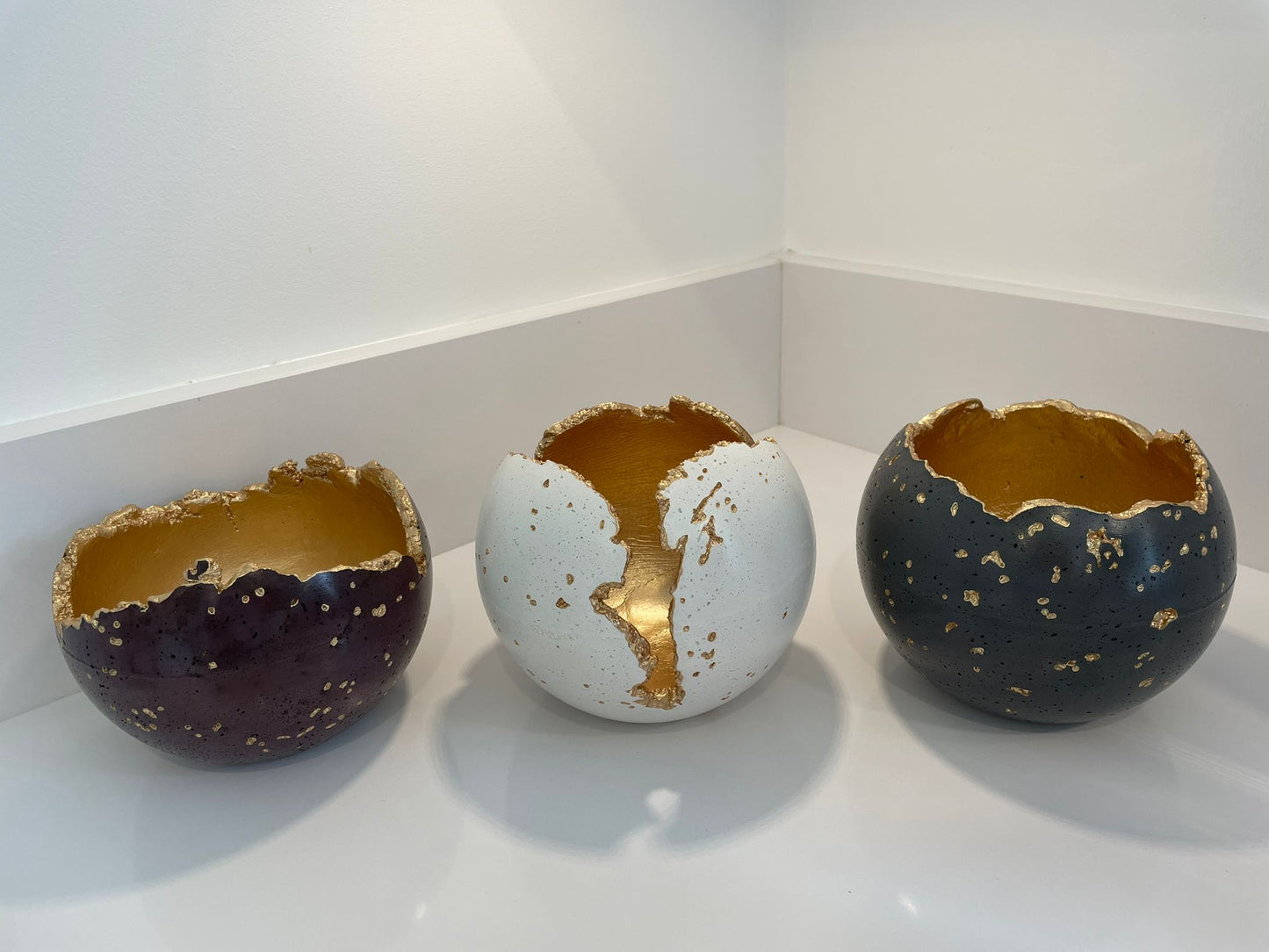 Aubergine Concrete Decorative Sphere Planter – Wabi-Sabi Inspired Elegance image 3