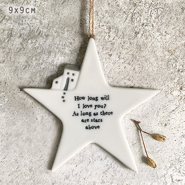 East of India Porcelain Star – "How Long Will I Love You" image 2