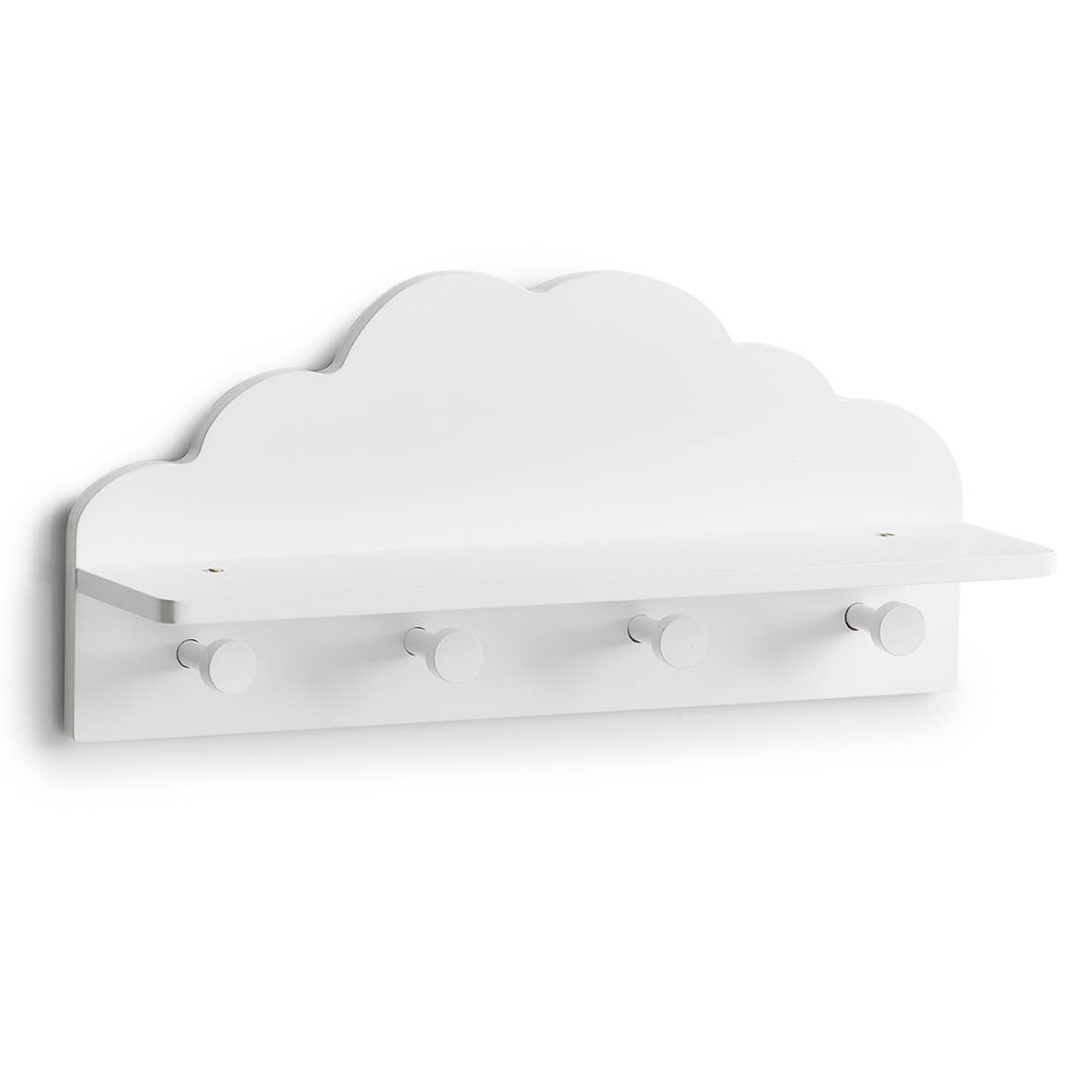 Children's Wall Coat Rack 'Cloud', MDF, White