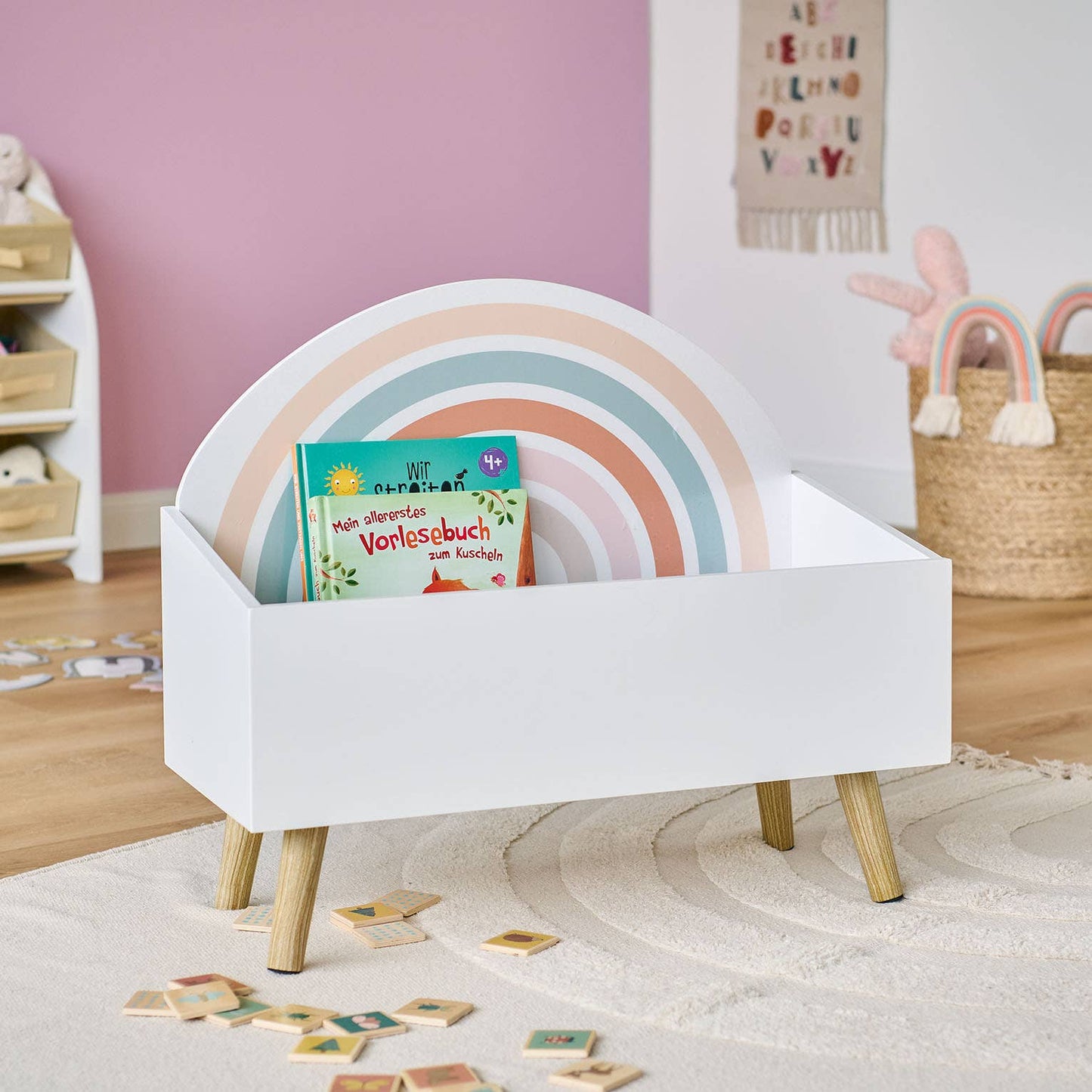 Children's storage chest "Rainbow", MDF/pine