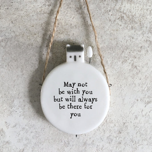 East of India Porcelain Hanger – "May Not Be With You" image 0