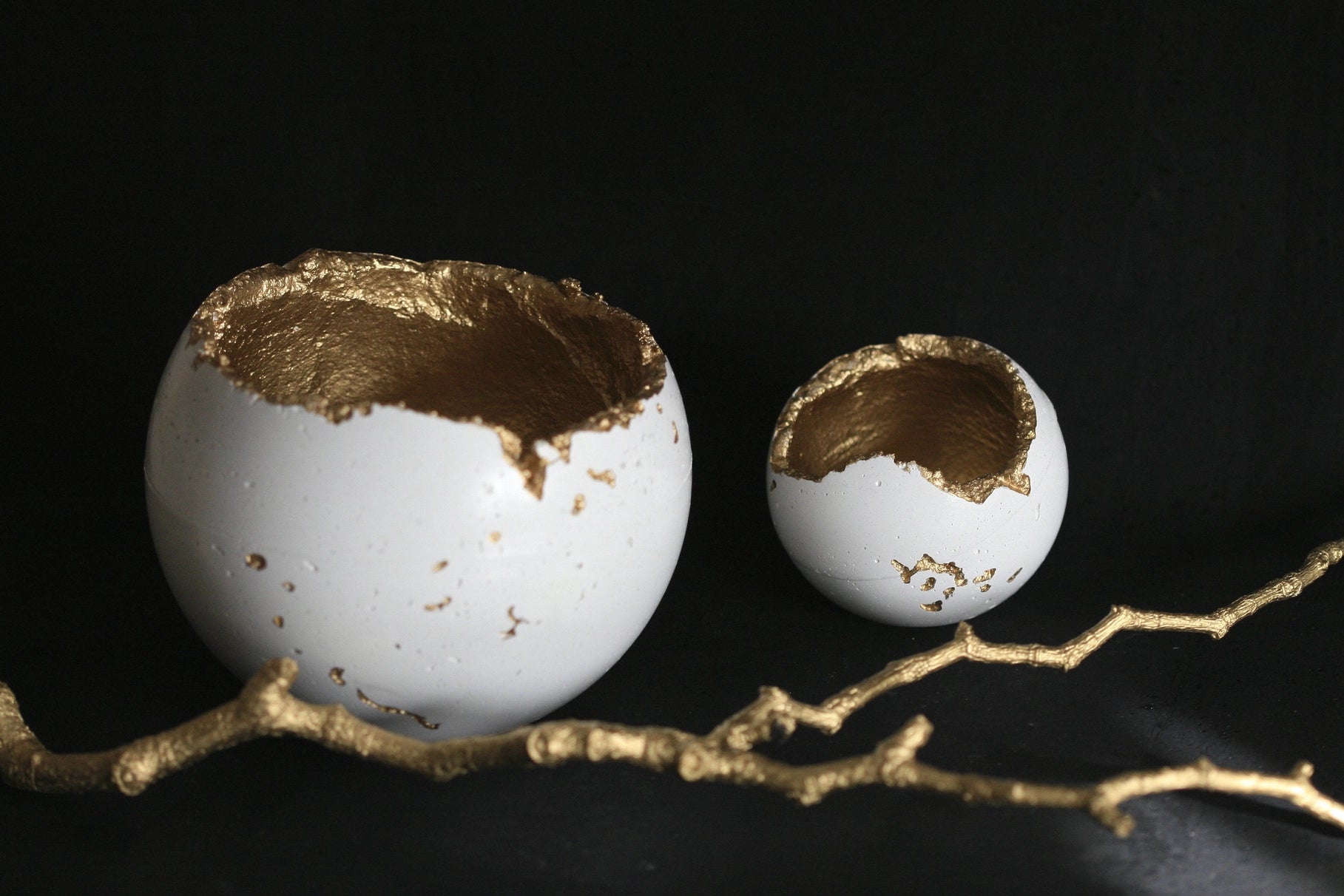 White Concrete Decorative Sphere Planter – Wabi-Sabi Inspired Minimalism image 2