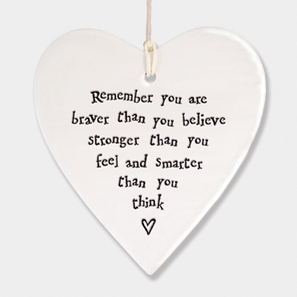 East of India Porcelain Heart – "Remember You Are Braver" image 3