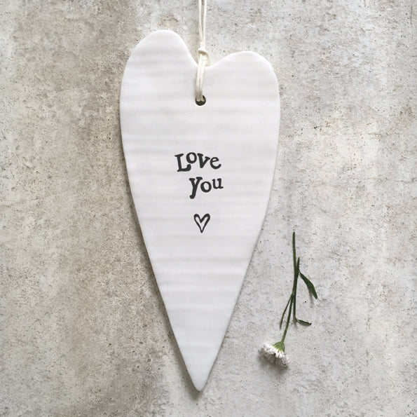 East of India Porcelain Long Heart – "Love You" image 3
