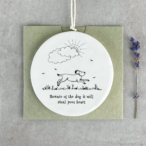 Porcelain Dog Hanger – “Beware of the Dog” Fun & Quirky Decor image 2