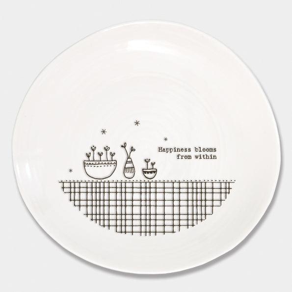 East of India Porcelain Plate – "Happiness Blooms from Within" image 3