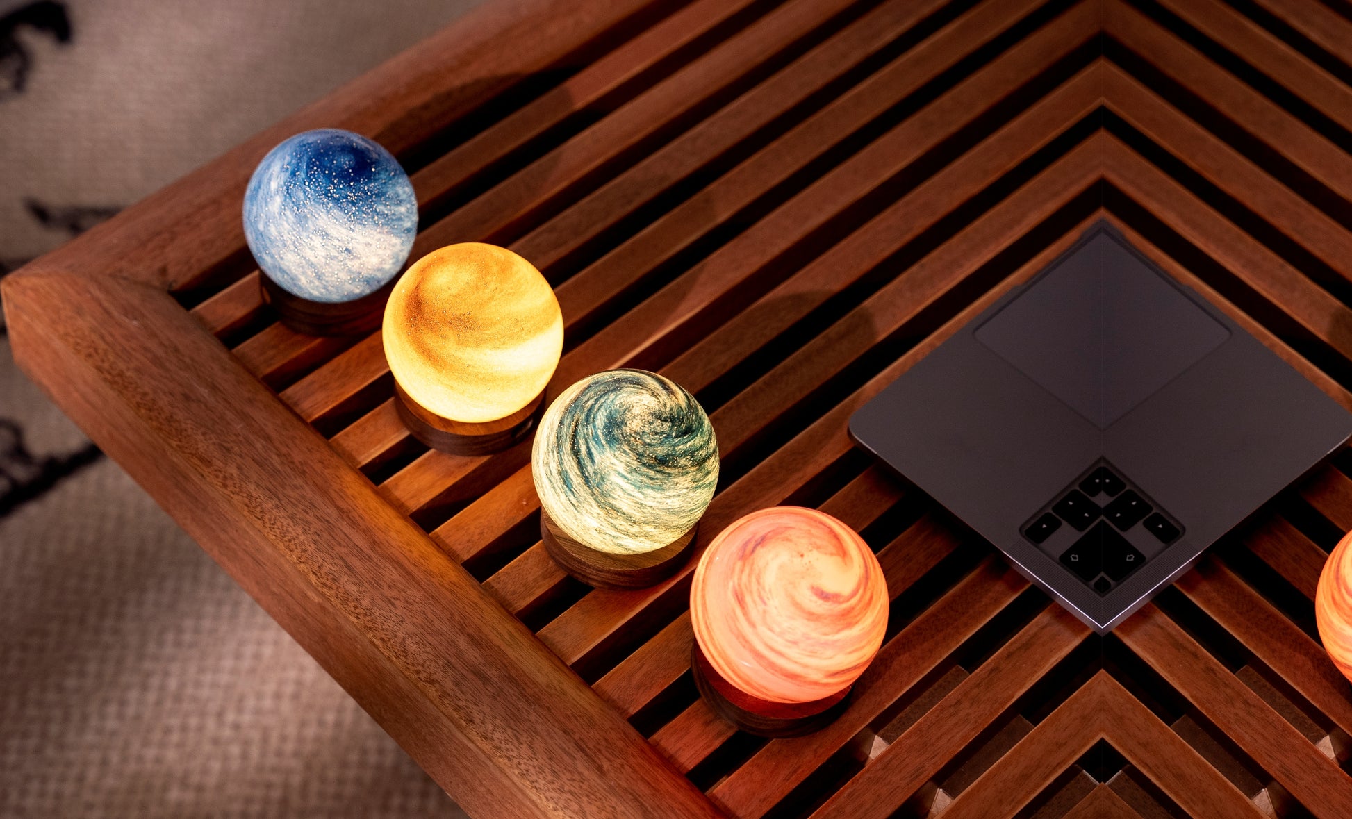 Stellar Ocean Mini Astraglass Light – A Celestial Ocean Glow in a Compact Form image 1