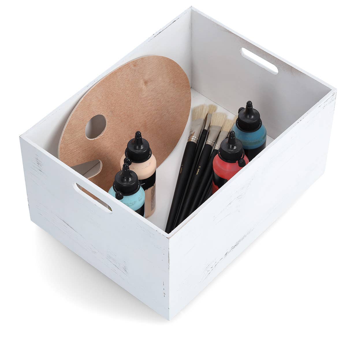 Storage box "Rustic white", wood