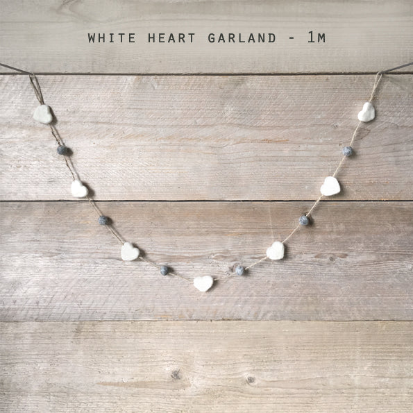 Felt Garland with White Hearts – A Touch of Handmade Whimsy image 3