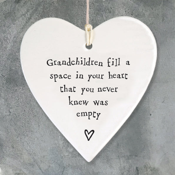 East of India Porcelain Heart – "Grandchildren Fill a Space" image 2