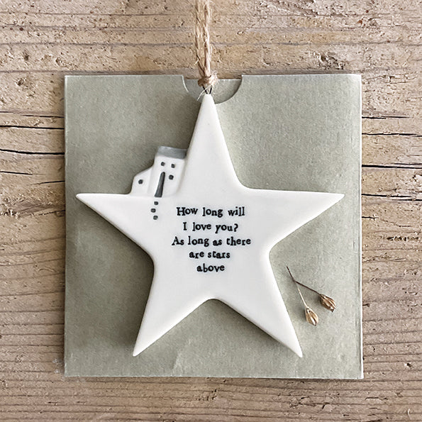East of India Porcelain Star – "How Long Will I Love You" image 3