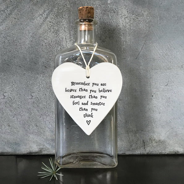 East of India Porcelain Heart – "Remember You Are Braver" image 2
