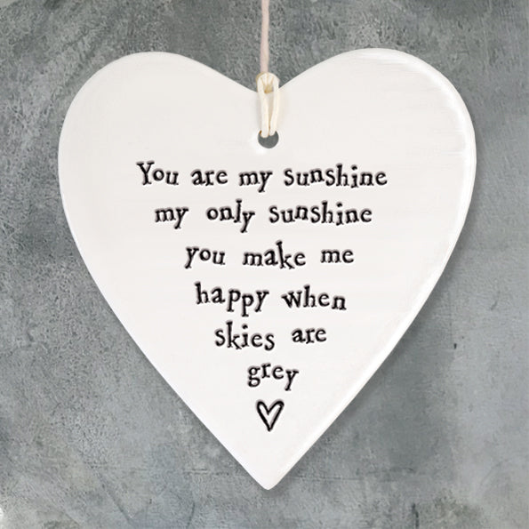East of India Porcelain Heart – "You Are My Sunshine" image 1