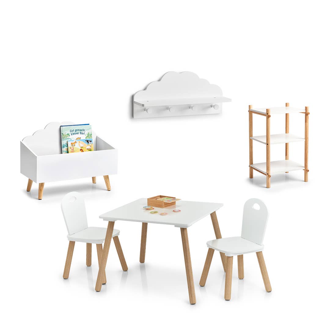 Children's Wall Coat Rack 'Cloud', MDF, White