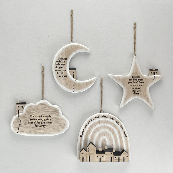 Wooden Moon Plaque – “Twinkle Twinkle” Nursery Decor image 2