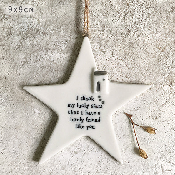 East of India Porcelain Star – "I Thank My Lucky Stars" image 0