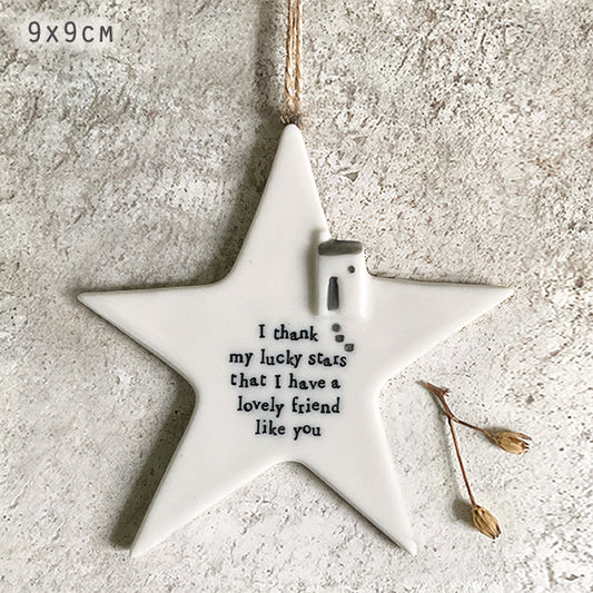 East of India Porcelain Star – "I Thank My Lucky Stars" image 0