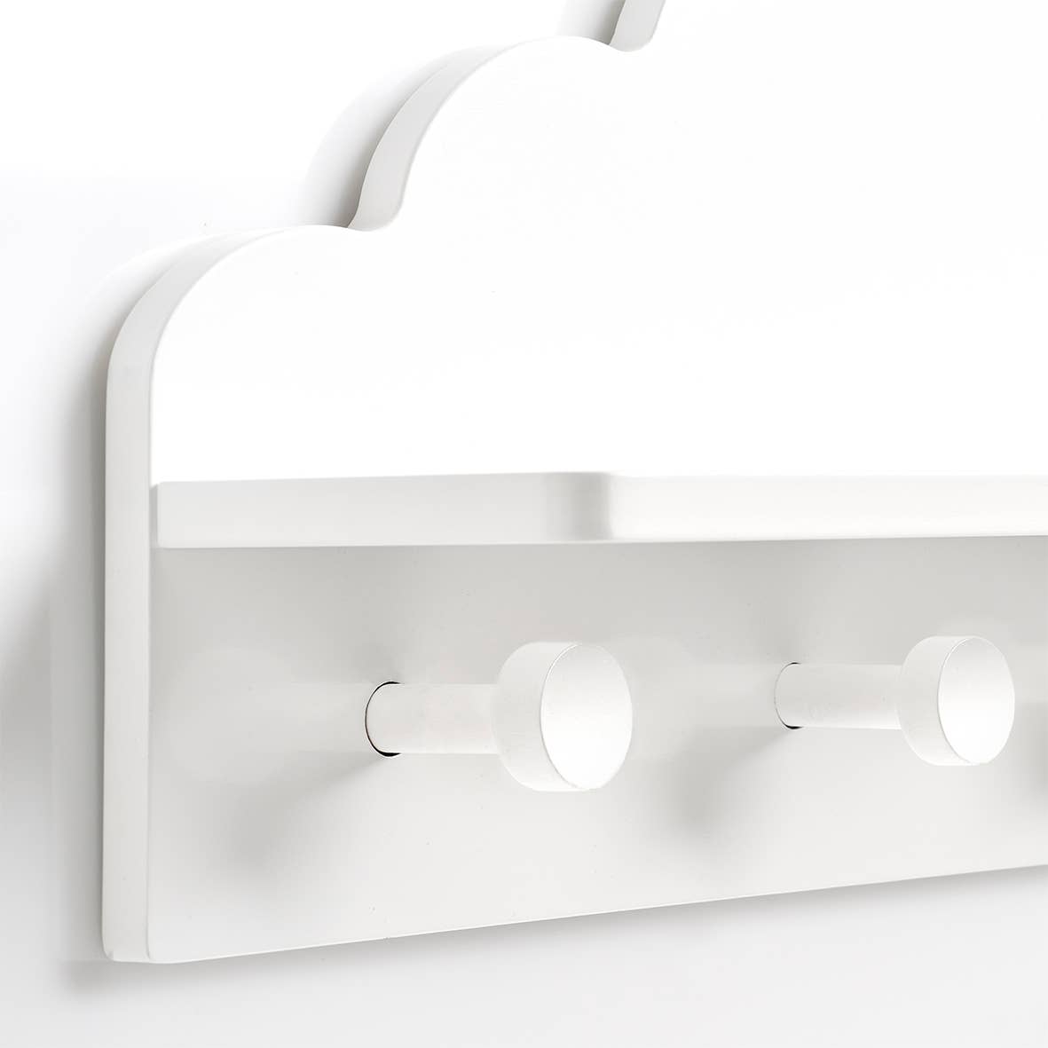 Children's Wall Coat Rack 'Cloud', MDF, White